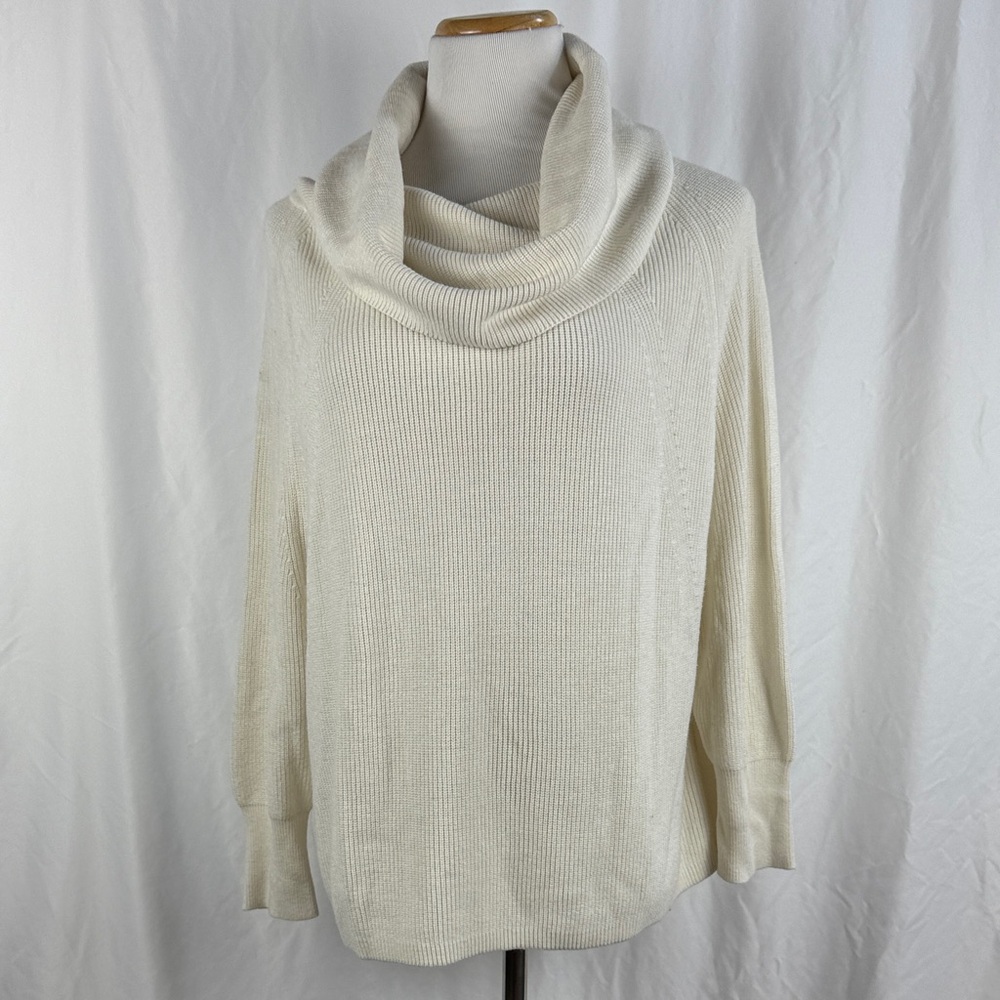 Chic Cream Cowl Neck Sweater